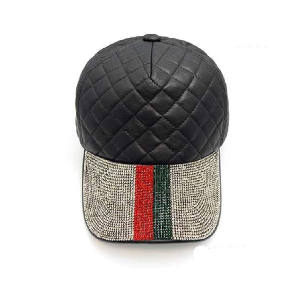 ❌SOLD❌Quilted Rhinestone Hat